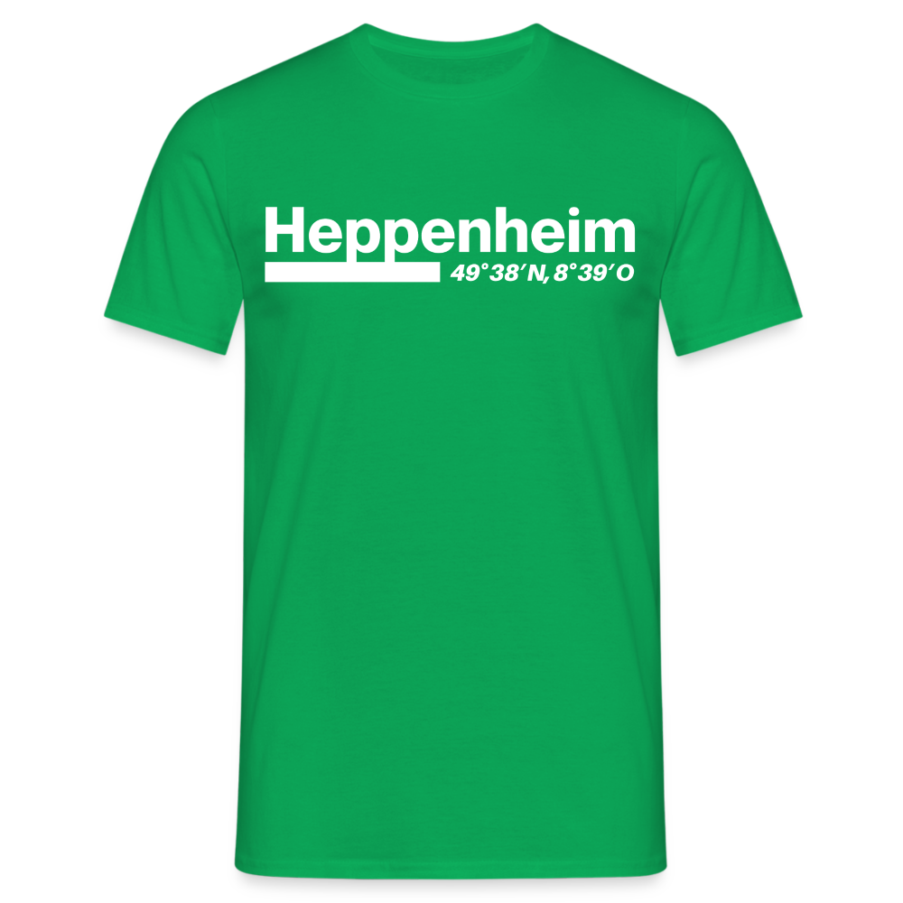T-Shirt Heppenheim "Bold GPS White" - Kelly Green