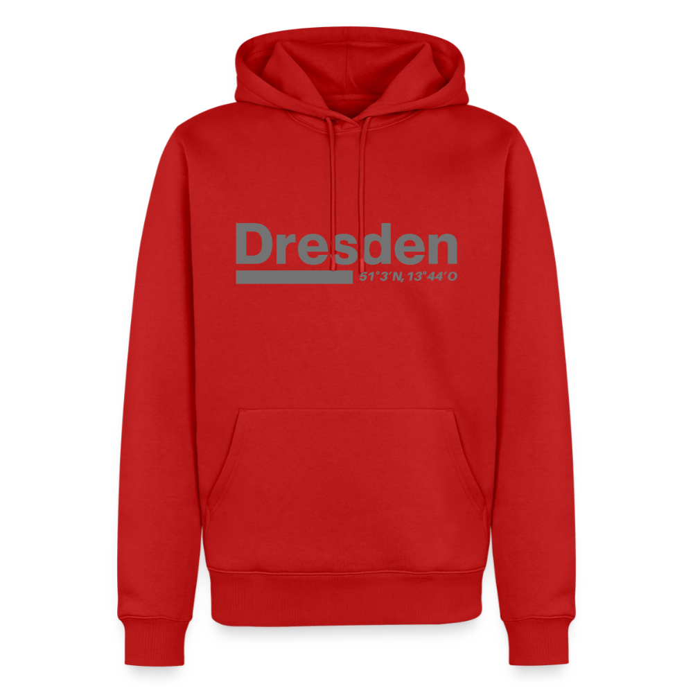 Hoodie Dresden "Bold GPS" - Rot