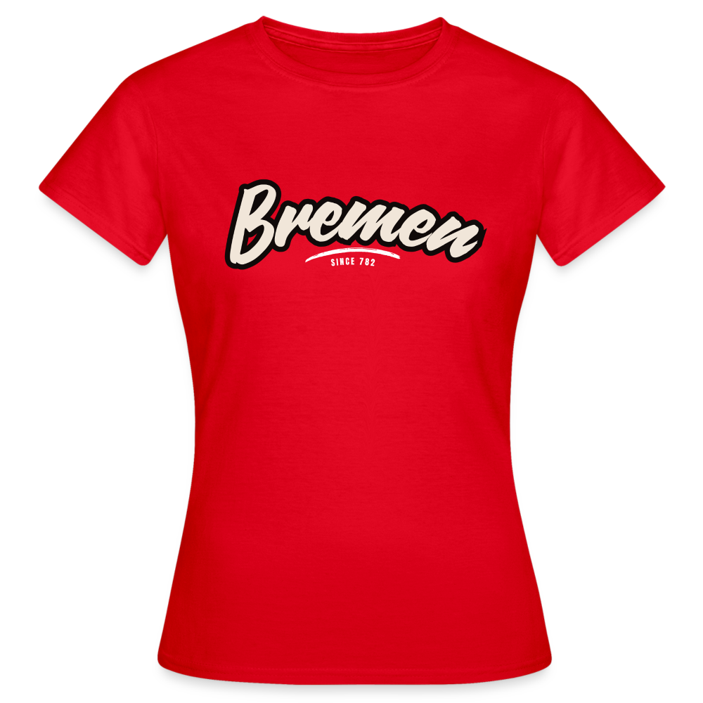 T-Shirt Ladies Bremen "Graffiti Tag White" - Rot