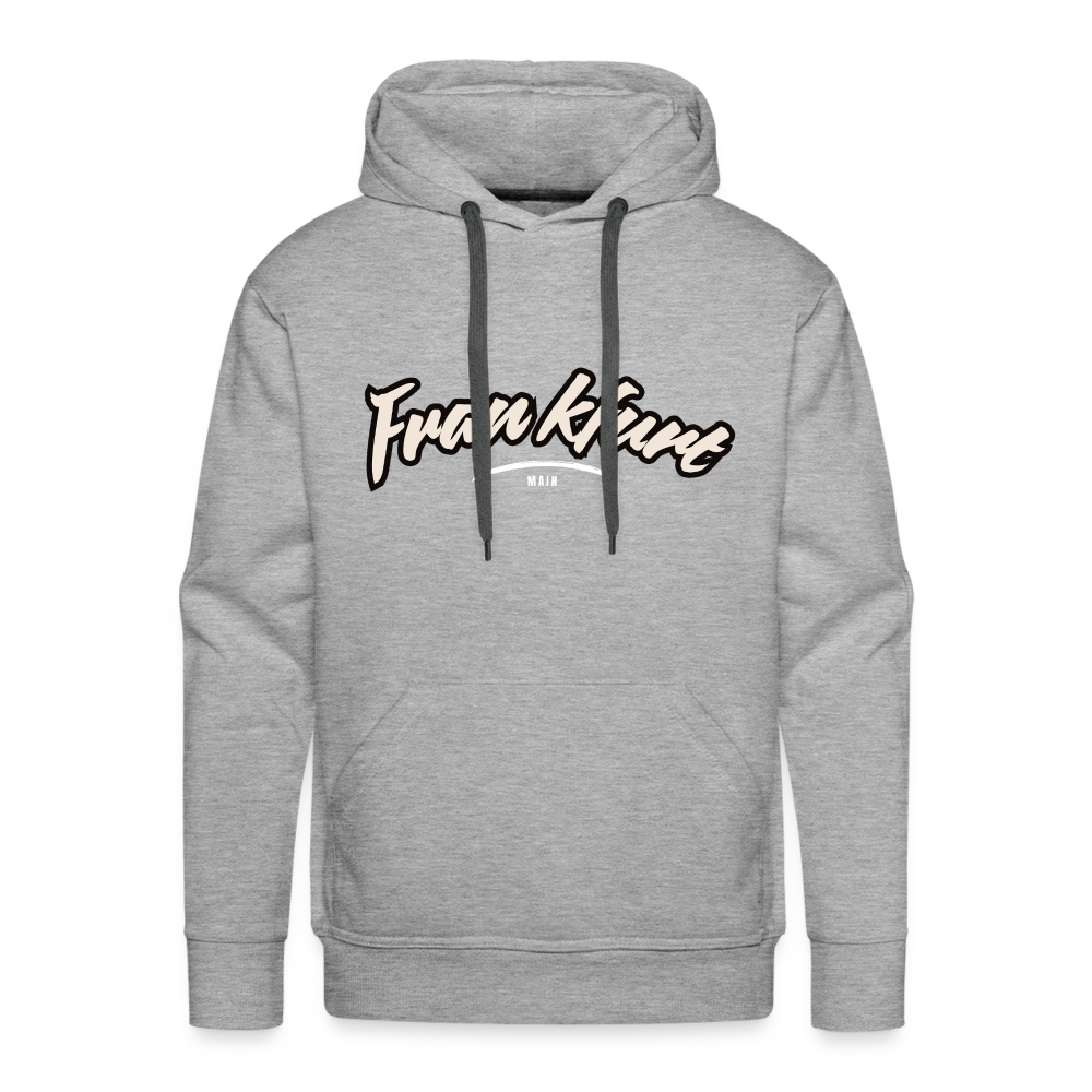 Hoodie Frankfurt (Main) "Graffiti Tag White" - Grau meliert