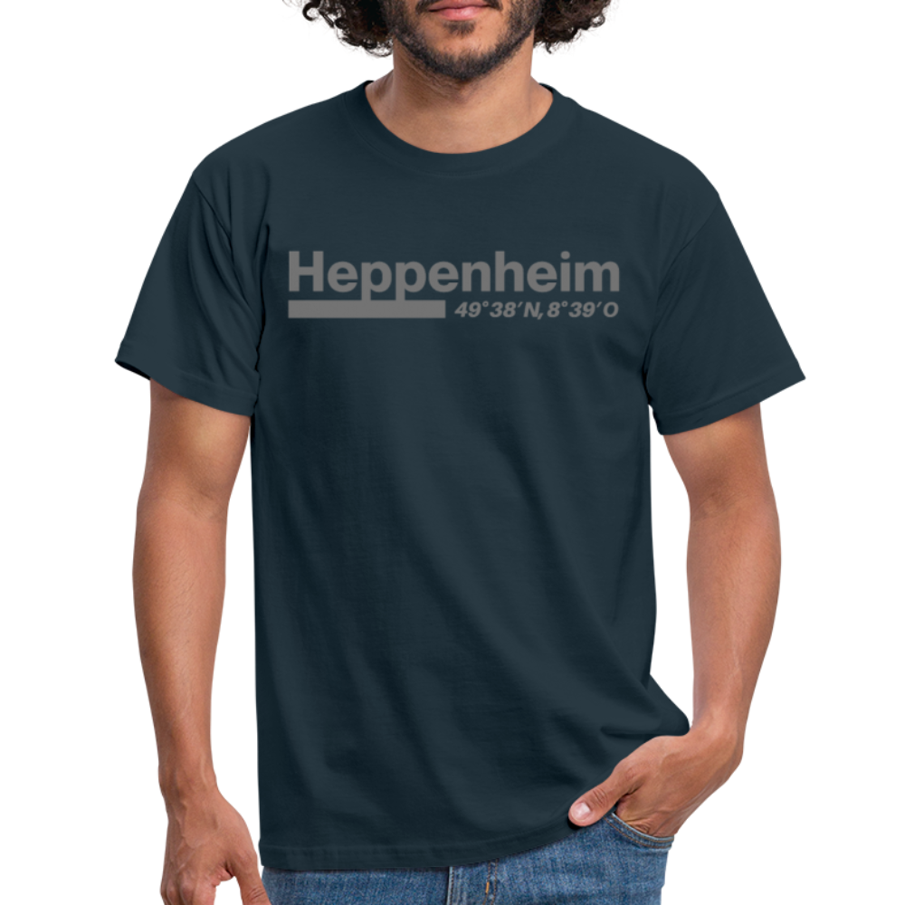 T-Shirt Heppenheim "Bold GPS" - Navy