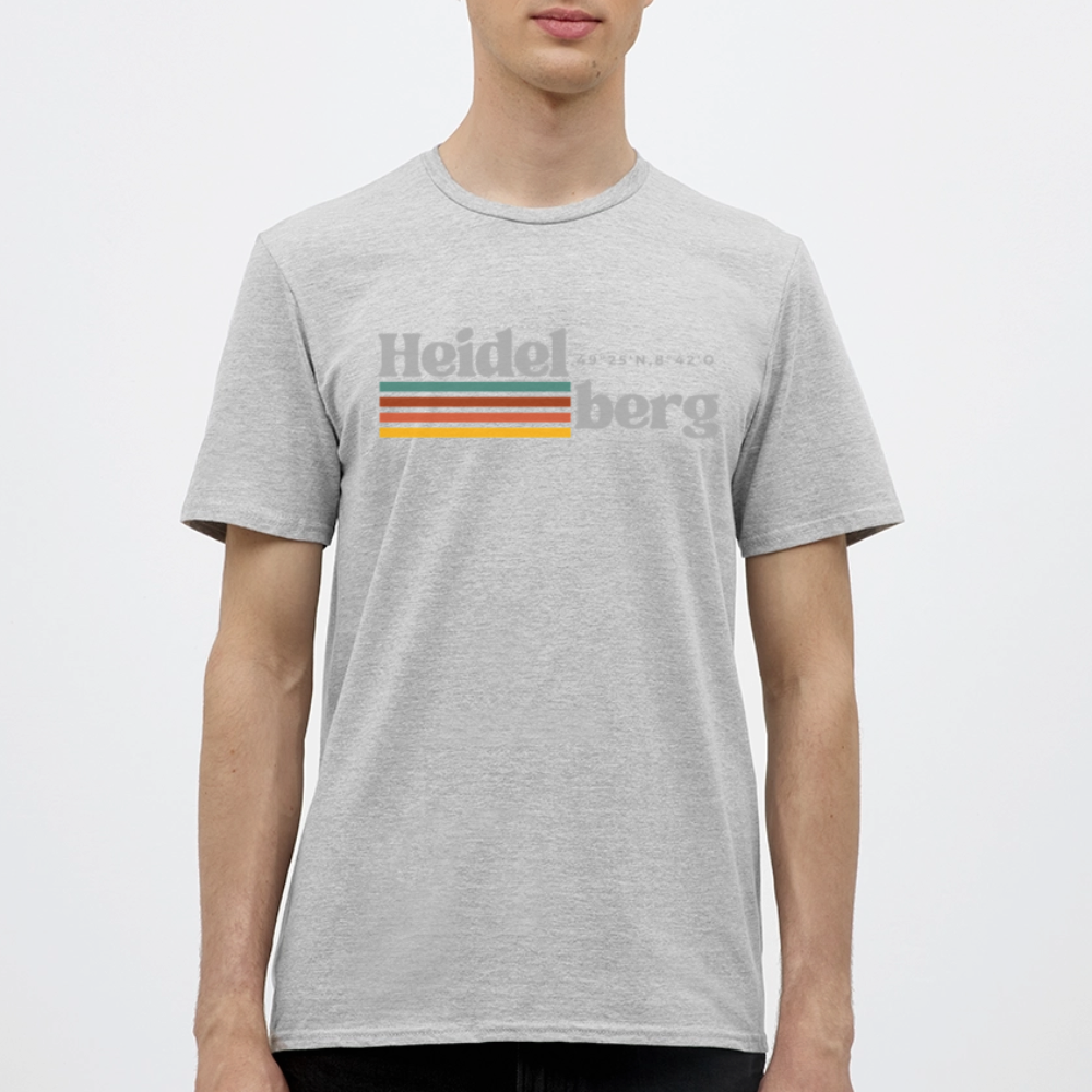T-Shirt Heidelberg "Retro" - Grau meliert