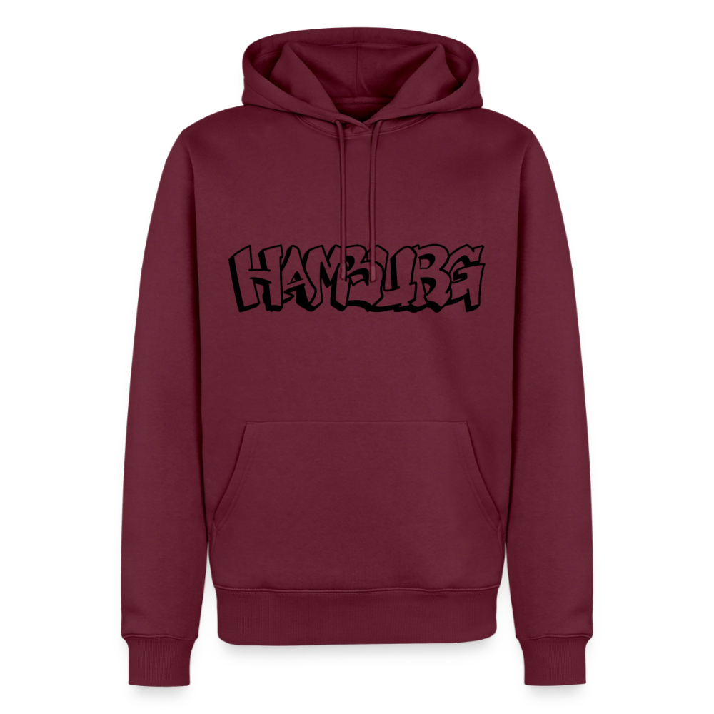 Hoodie Hamburg "Graffiti" Dark Edition - Burgunderrot