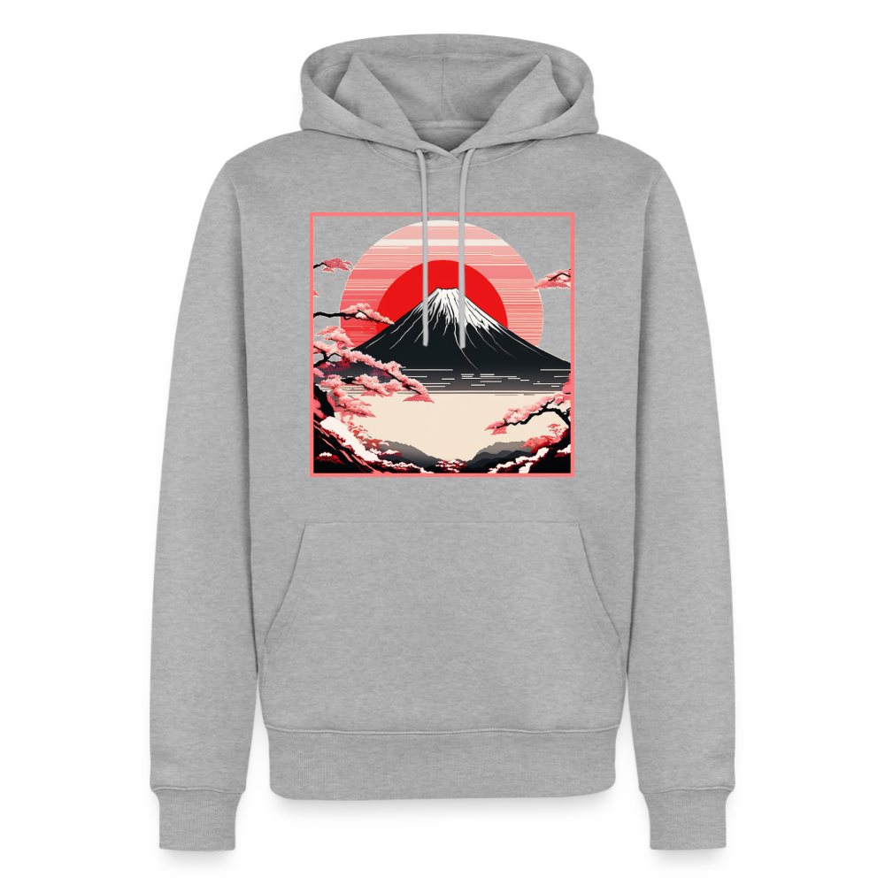Hoodie Japan "Fuji" - Grau meliert