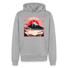 Hoodie Japan "Fuji" - Grau meliert