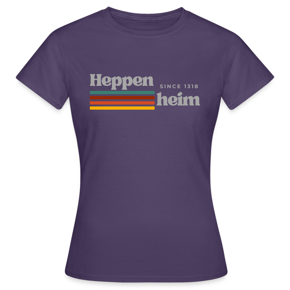 T-Shirt Ladies Heppenheim "Retro" - Dunkellila
