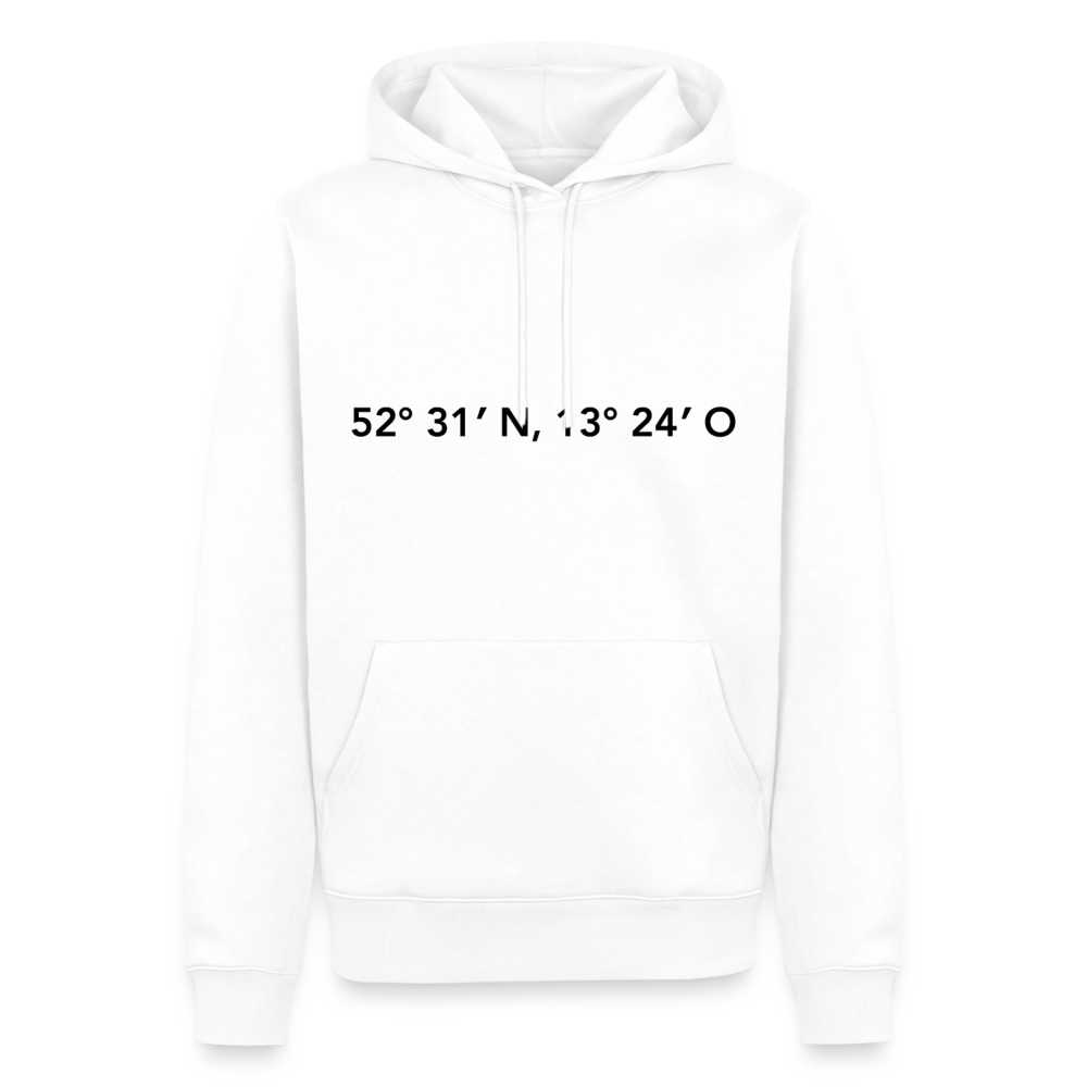 Hoodie Berlin "GPS" Dark Edition - Weiß