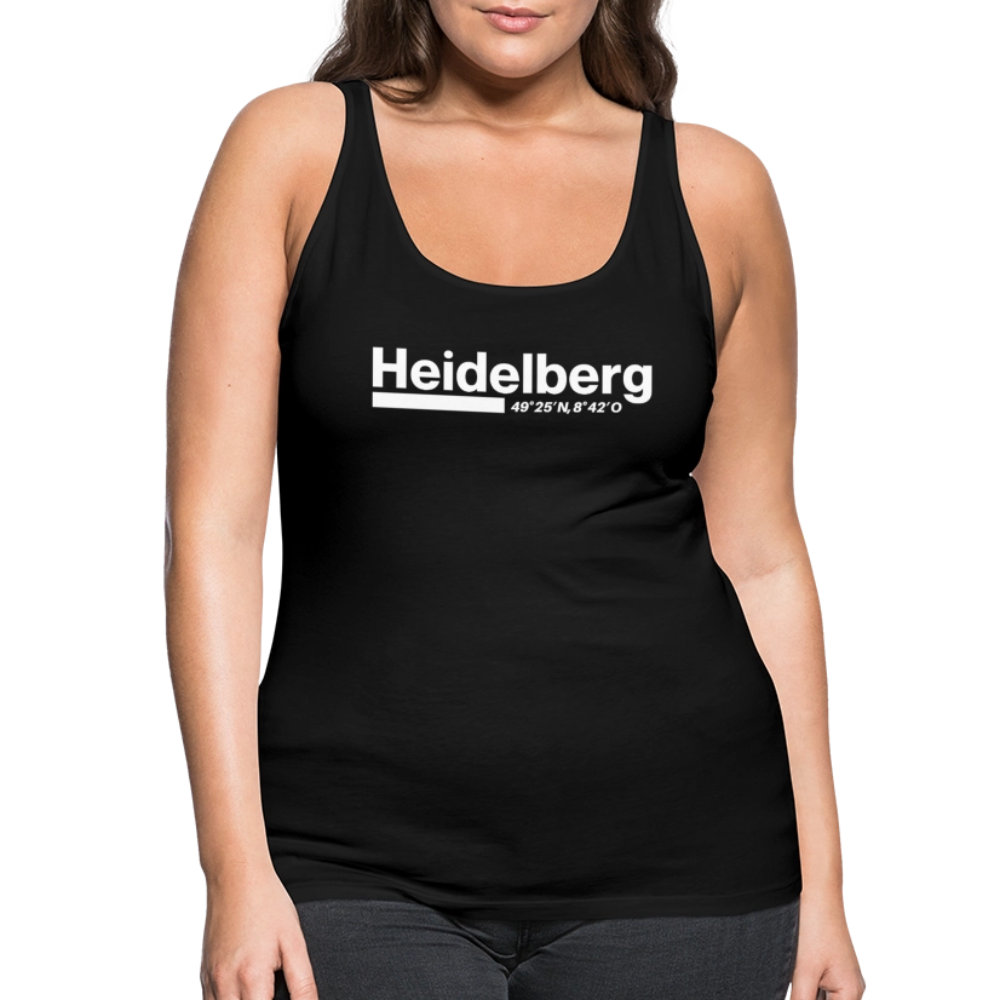Tanktop Ladies Heidelberg "Bold GPS White" - Schwarz