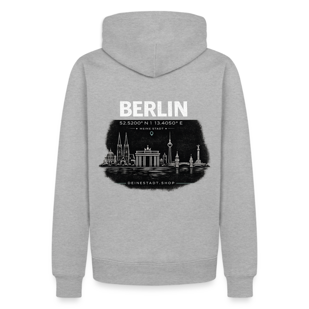 Hoodie Berlin "Skyline" - Grau meliert