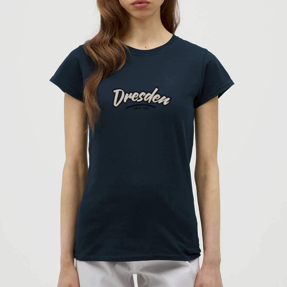 T-Shirt Ladies Dresden "Graffiti Tag" - Navy