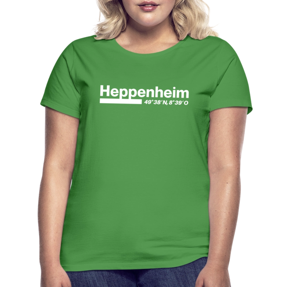 T-Shirt Ladies Heppenheim "Bold GPS White" - Kelly Green