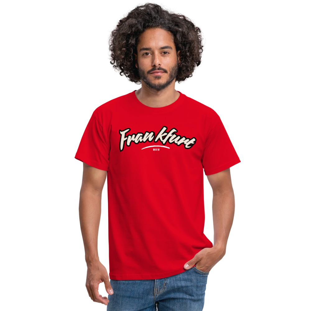 T-Shirt Frankfurt (Main) "Graffiti Tag White" - Rot