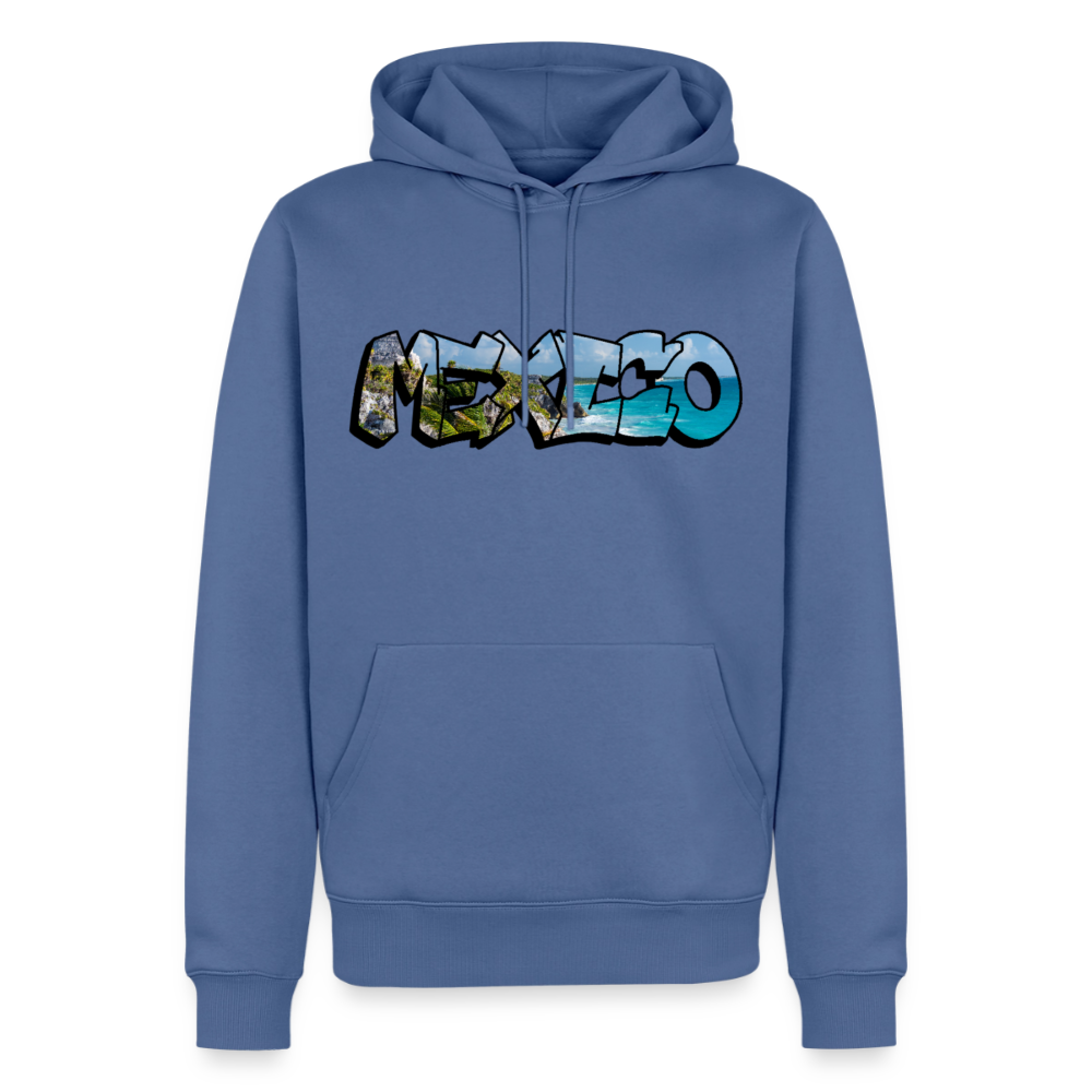 Hoodie Mexico Graffiti "Riviera" - Taubenblau
