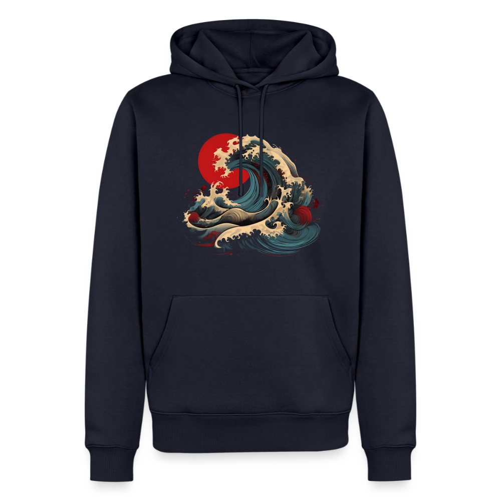 Hoodie Japan "Wave" - Navy