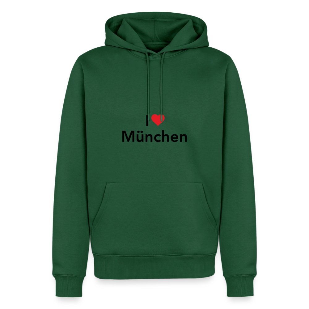 Hoodie "I Love München" Dark Edition - Flaschengrün
