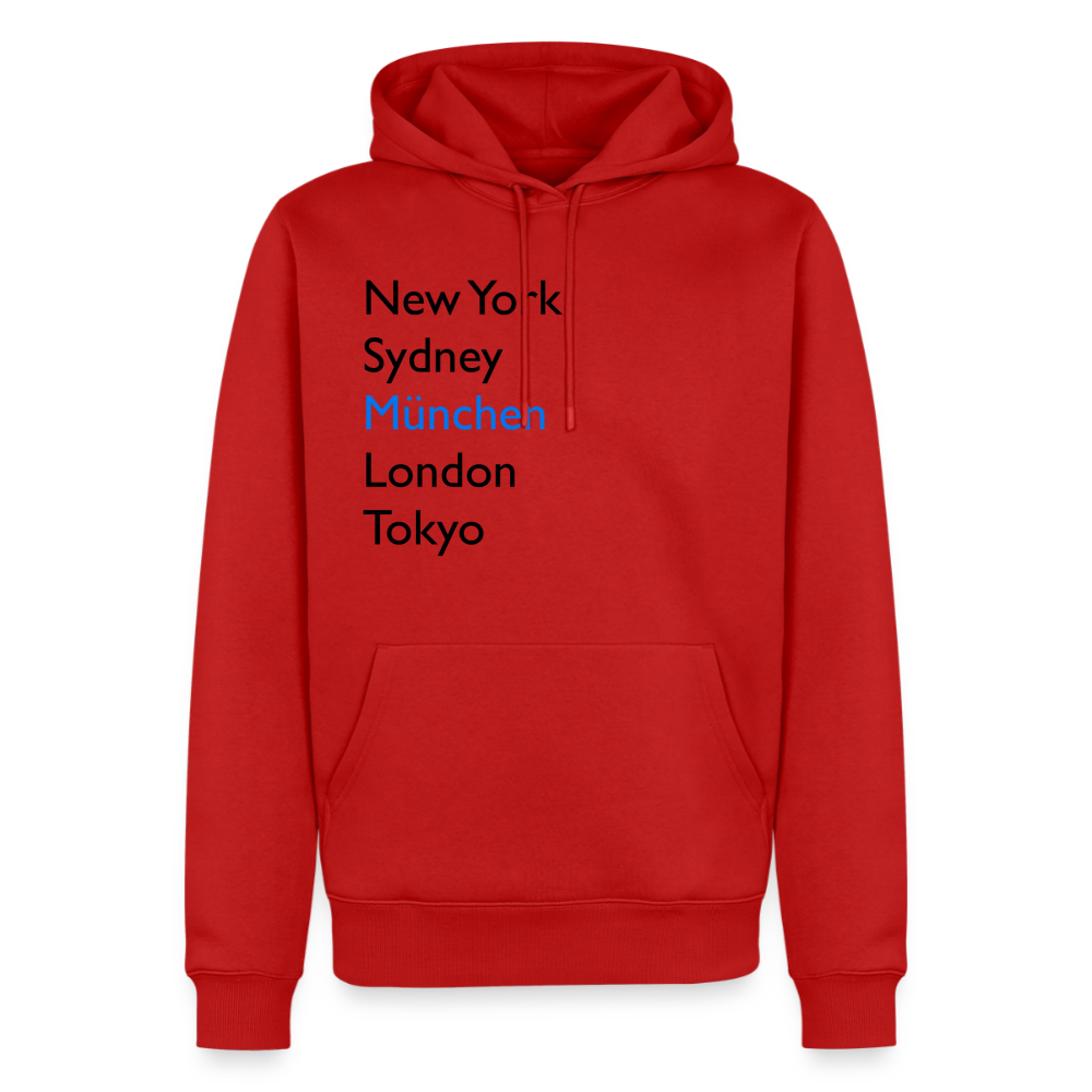 Hoodie München "Metropolen Big" Dark Edition - Rot