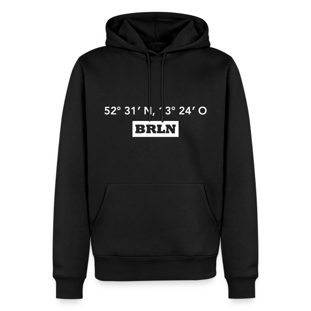 Hoodie Berlin "BRLN GPS" Bright Edition - Schwarz