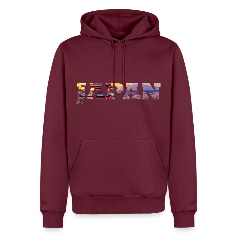 Hoodie Japan "Bold Panorama" - Burgunderrot