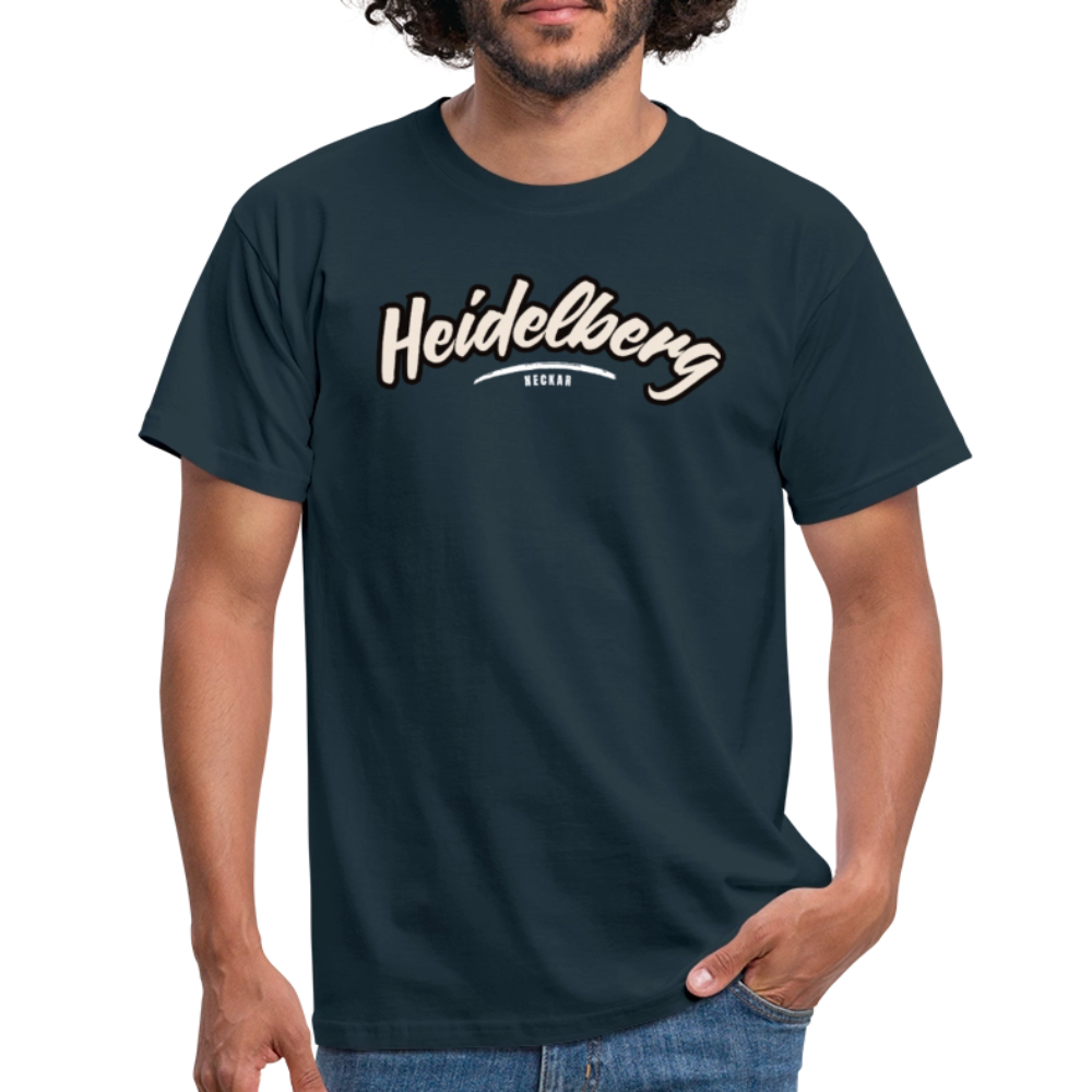 T-Shirt Heidelberg "Graffiti Tag White" - Navy
