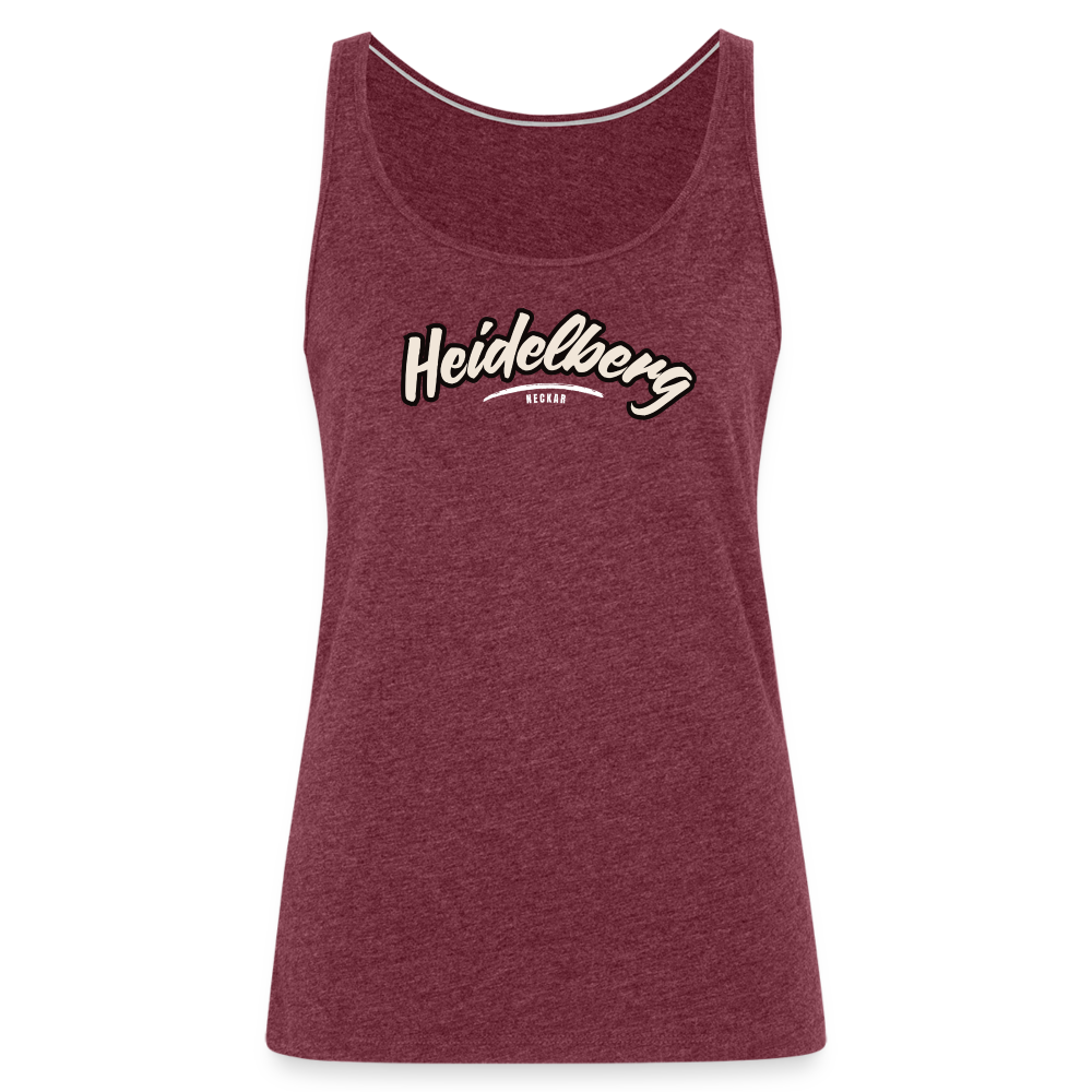 Tanktop Ladies Heidelberg "Graffiti Tag White" - Bordeauxrot meliert