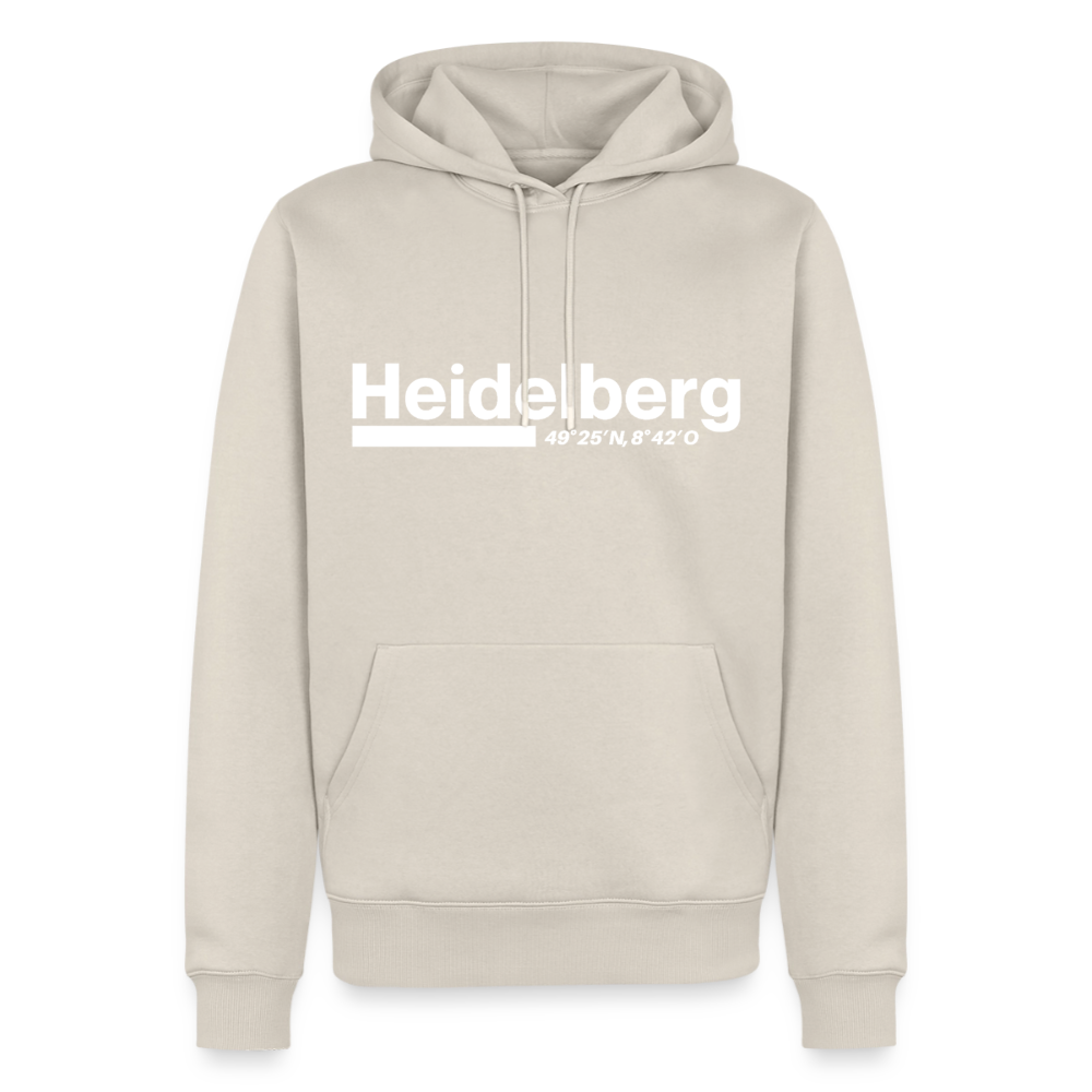 Hoodie Heidelberg "Bold GPS White" - Beige