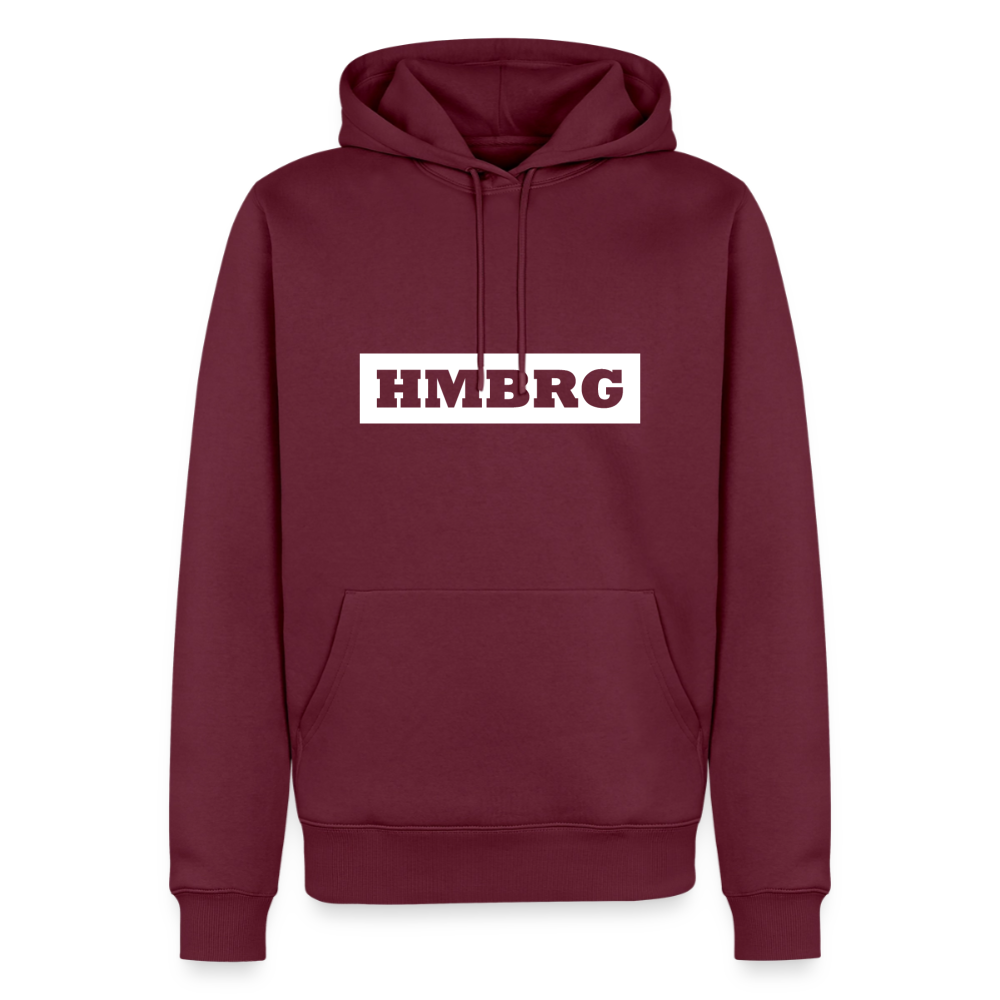 Hoodie Hamburg "HMBRG" Bright Edition - Burgunderrot