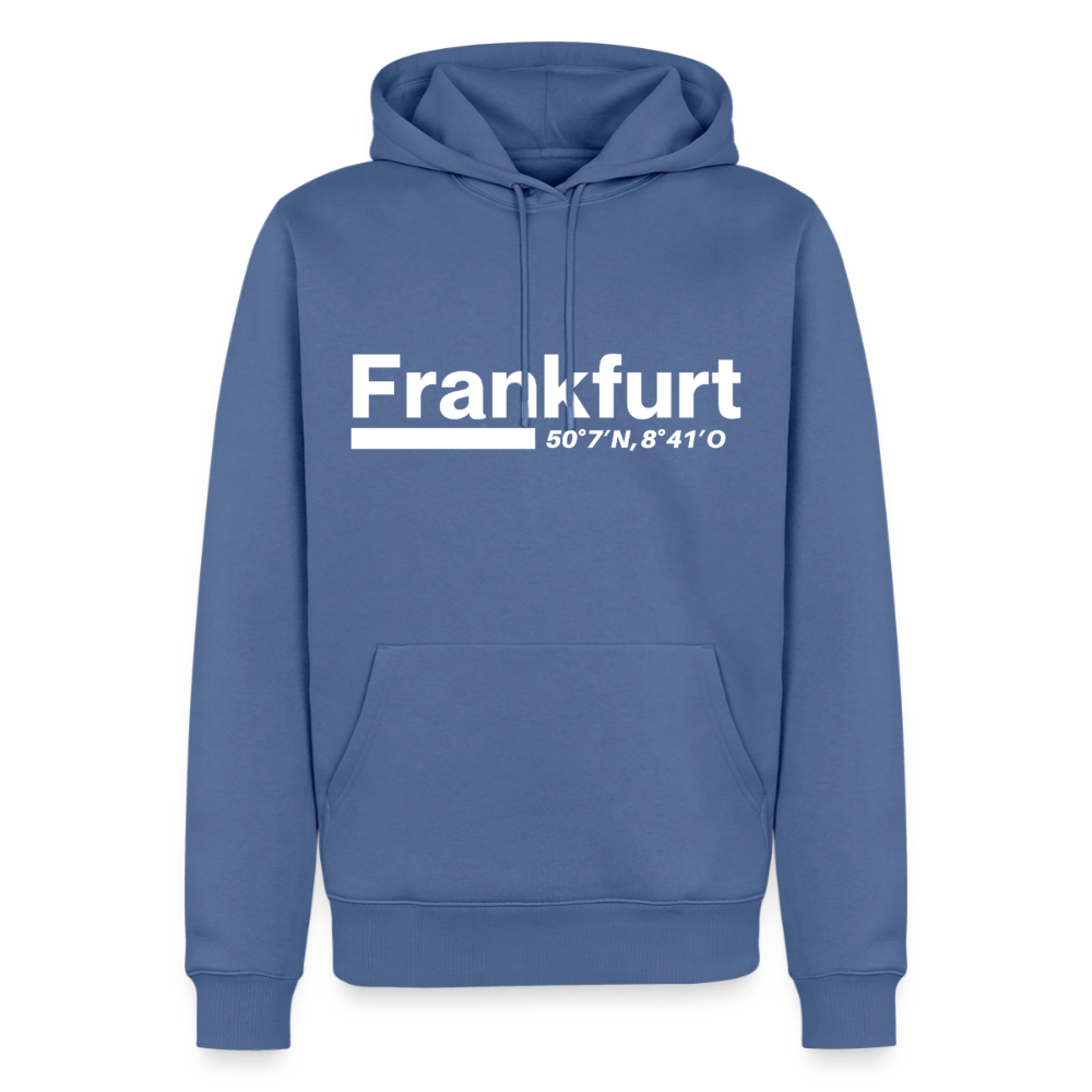 Hoodie Frankfurt (Main) "Bold GPS White" - Taubenblau