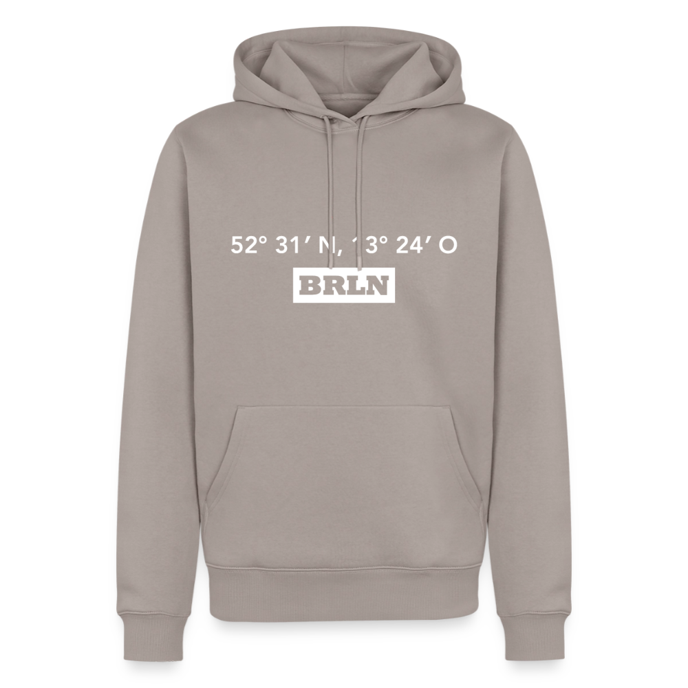 Hoodie Berlin "BRLN GPS" Bright Edition - Taupe