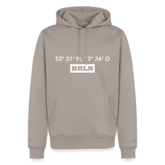 Hoodie Berlin "BRLN GPS" Bright Edition - Taupe
