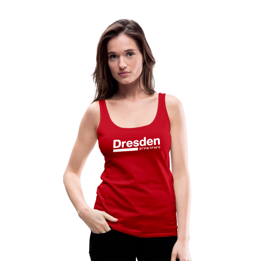 Tanktop Ladies Dresden "Bold GPS White" - Rot