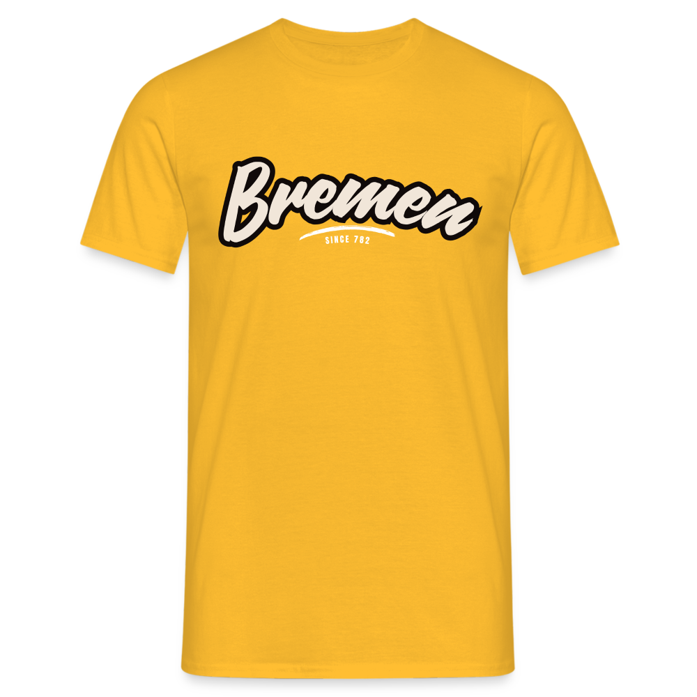 T-Shirt Bremen "Graffiti Tag White" - Gelb
