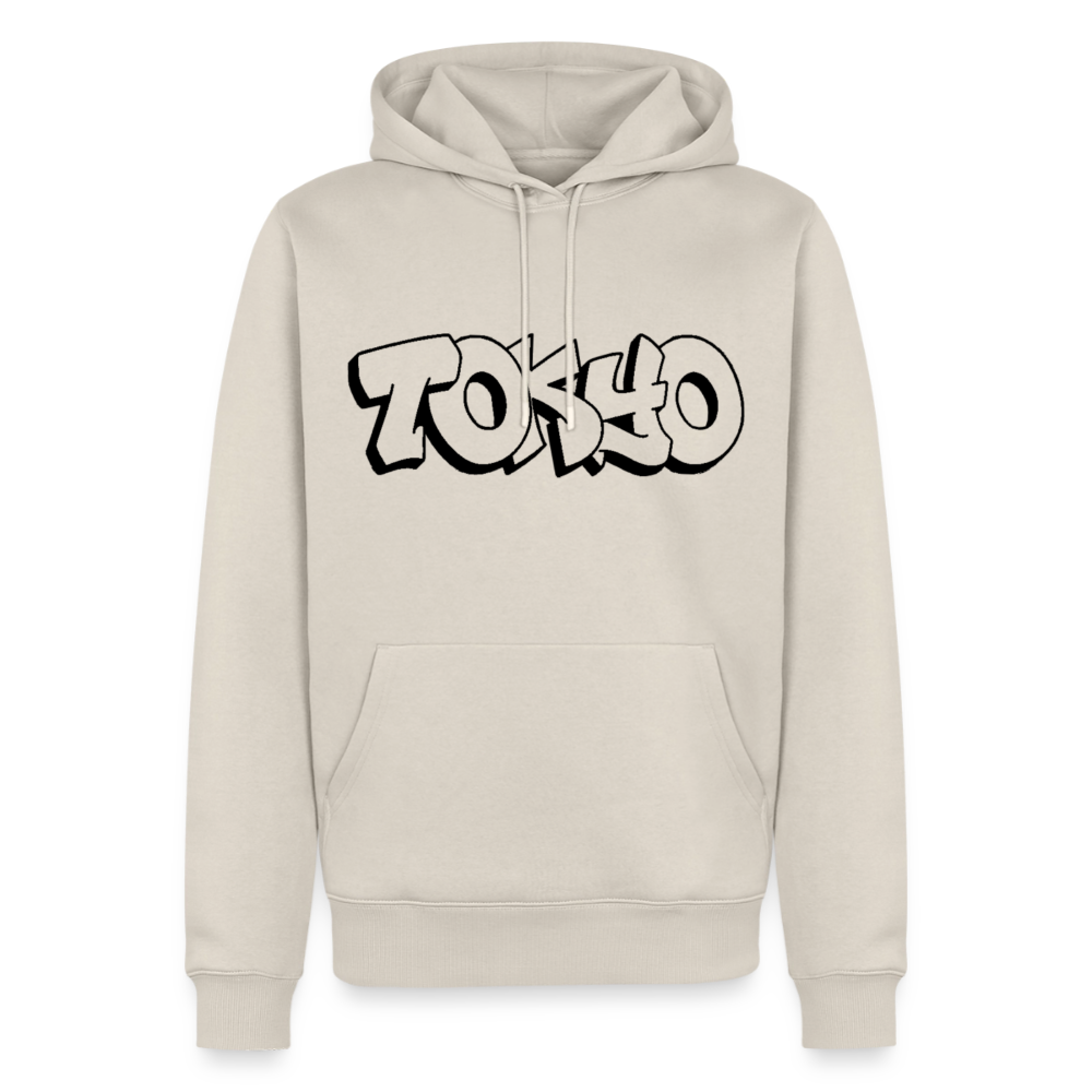 Hoodie Japan Graffiti "Tokyo Plain" - Beige