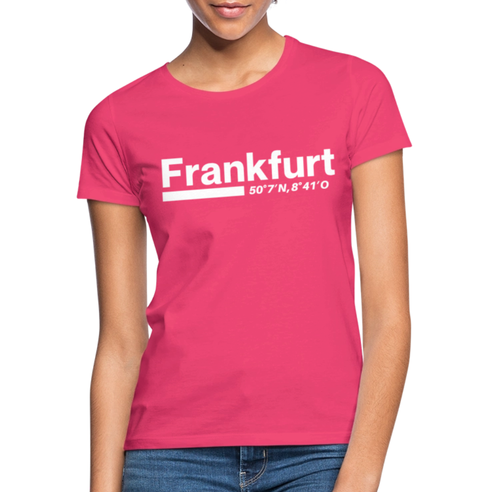 T-Shirt Ladies Frankfurt (Main) "Bold GPS White" - Azalea