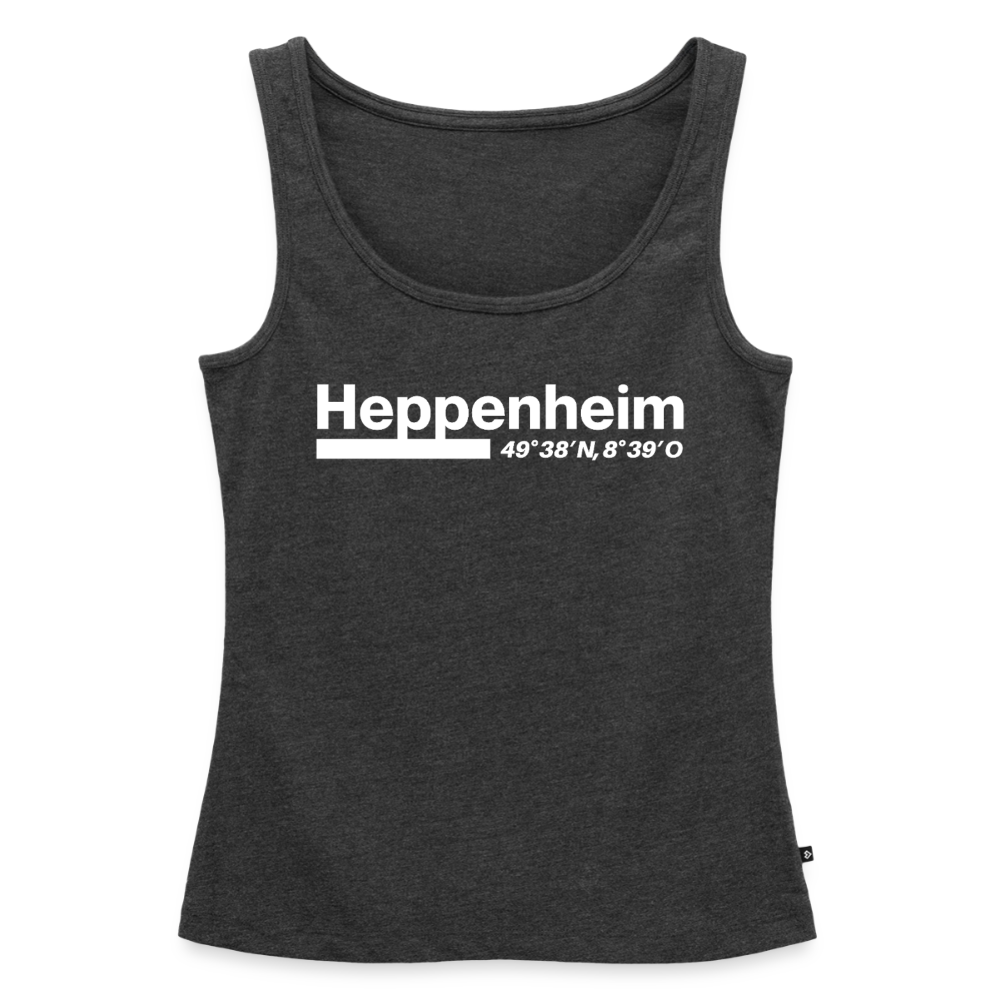 Tanktop Ladies Heppenheim "Bold GPS White" - Anthrazit meliert