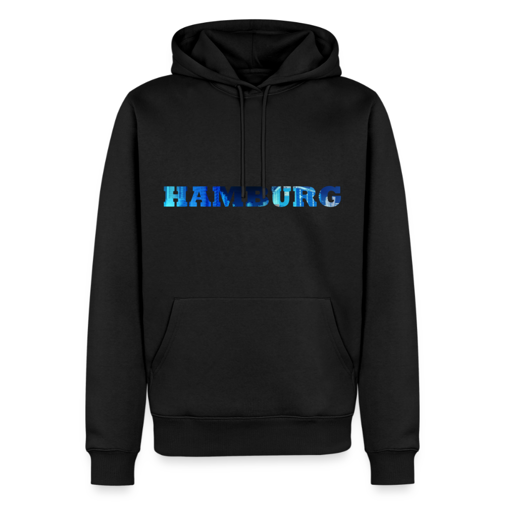 Hoodie Hamburg "Panorama Bold" - Schwarz
