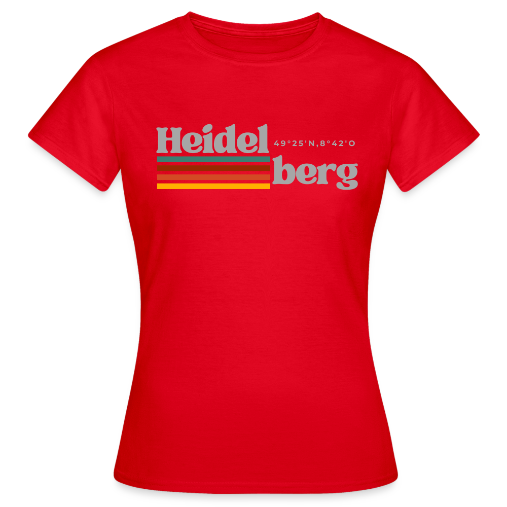 T-Shirt Ladies Heidelberg "Retro" - Rot