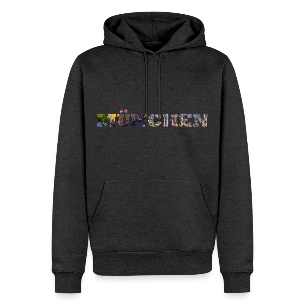 Hoodie München "Marienplatz Bold" - Anthrazit meliert