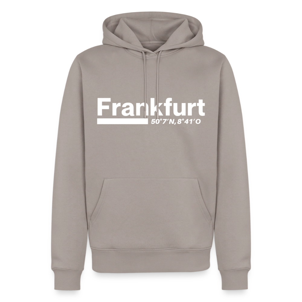 Hoodie Frankfurt (Main) "Bold GPS White" - Taupe