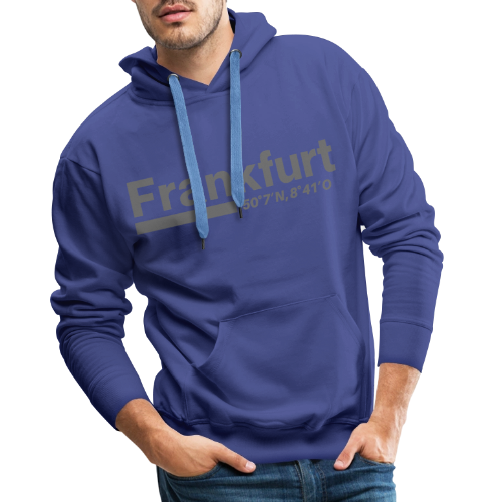 Hoodie Frankfurt (Main) "Bold GPS" - Königsblau