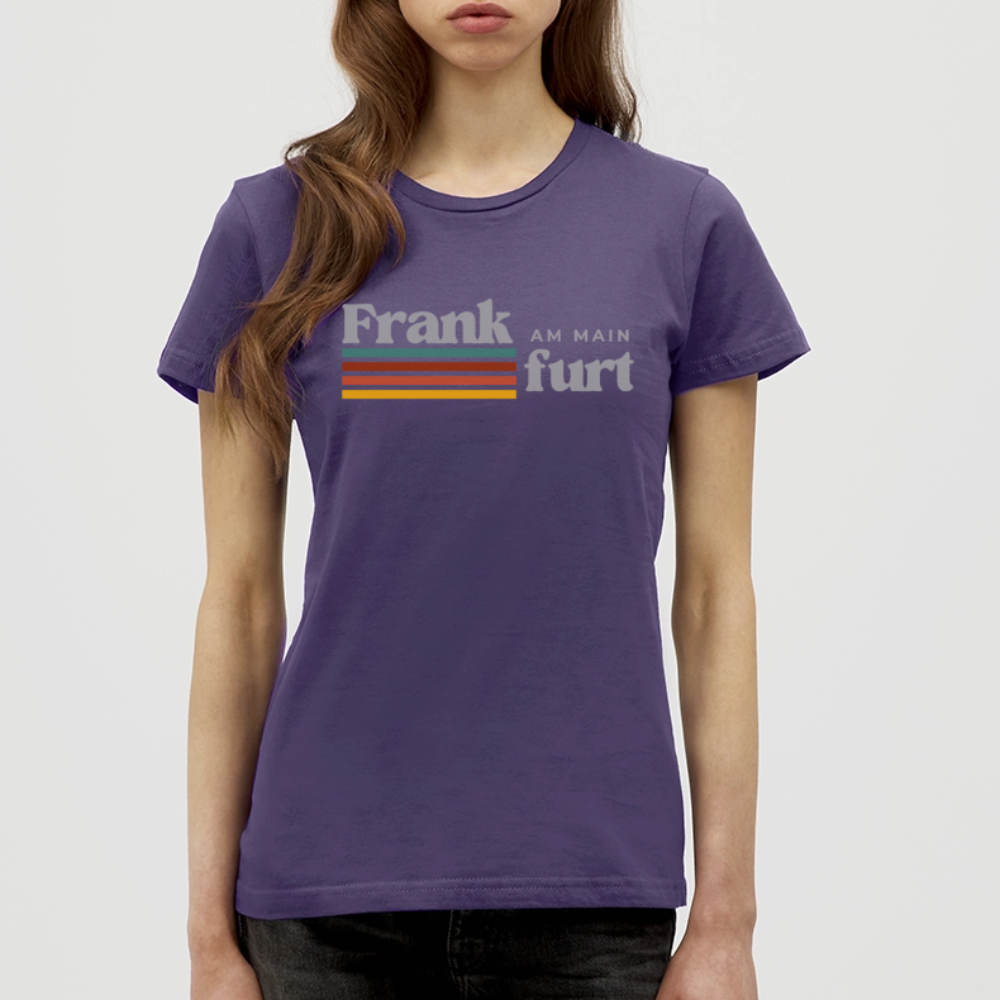 T-Shirt Ladies Frankfurt (Main) "Retro" - Dunkellila