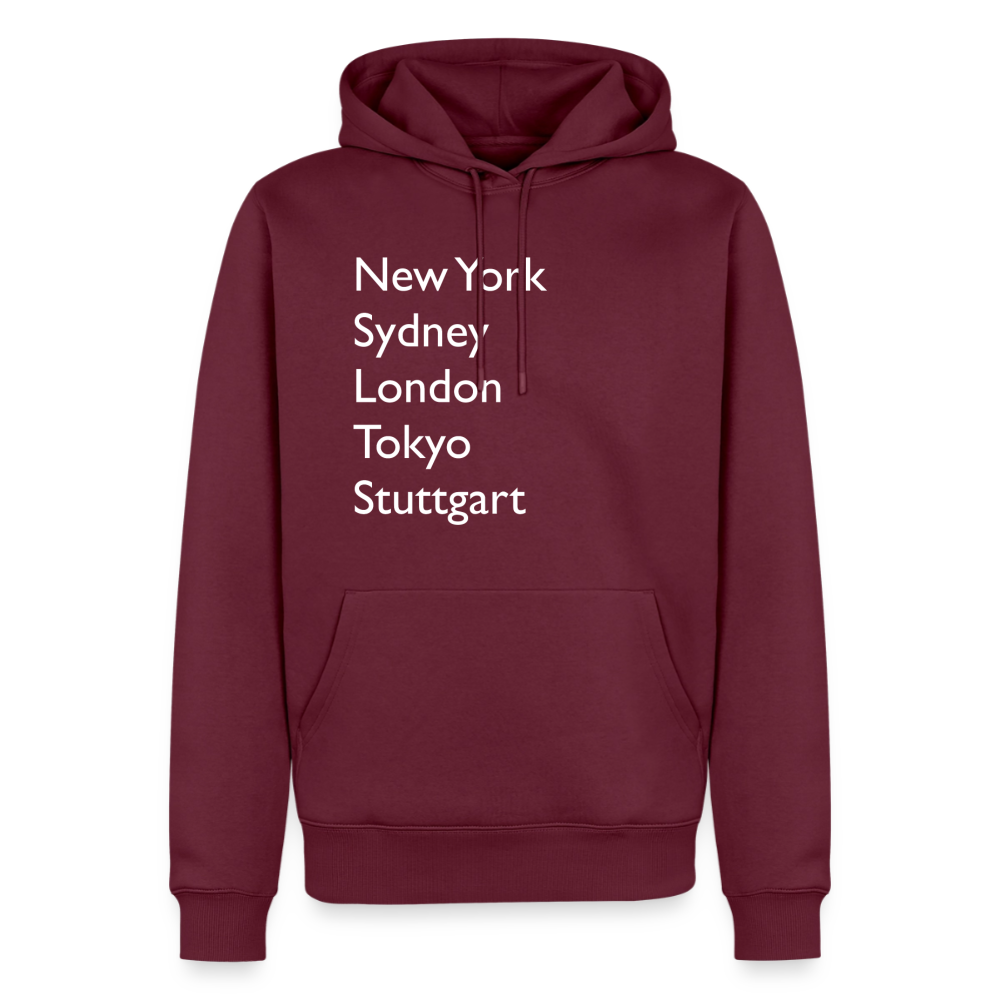 Hoodie Stuttgart "Metropolen Big" Bright Edition - Burgunderrot