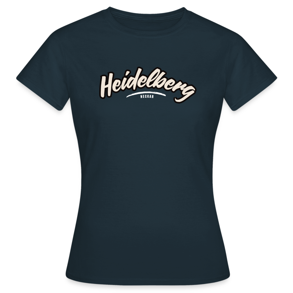 T-Shirt Ladies Heidelberg "Graffiti Tag White" - Navy