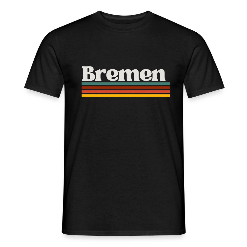 T-Shirt Bremen "Retro" - Schwarz