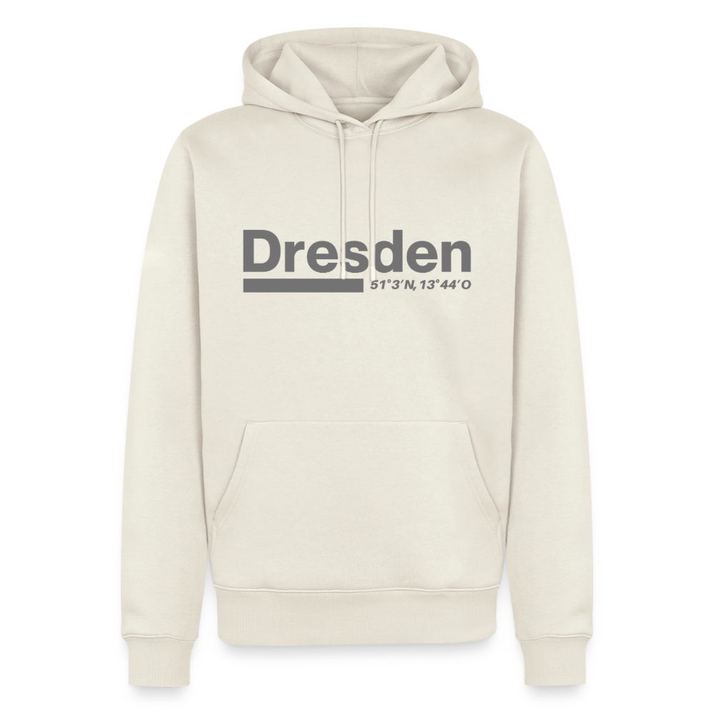 Hoodie Dresden "Bold GPS" - Naturweiß