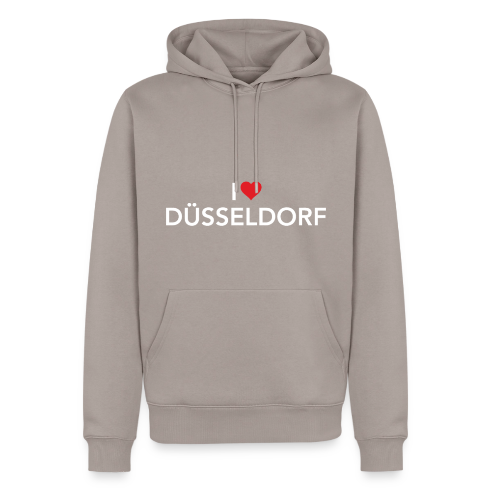 Hoodie "I Love Düsseldorf" Bright Edition - Taupe