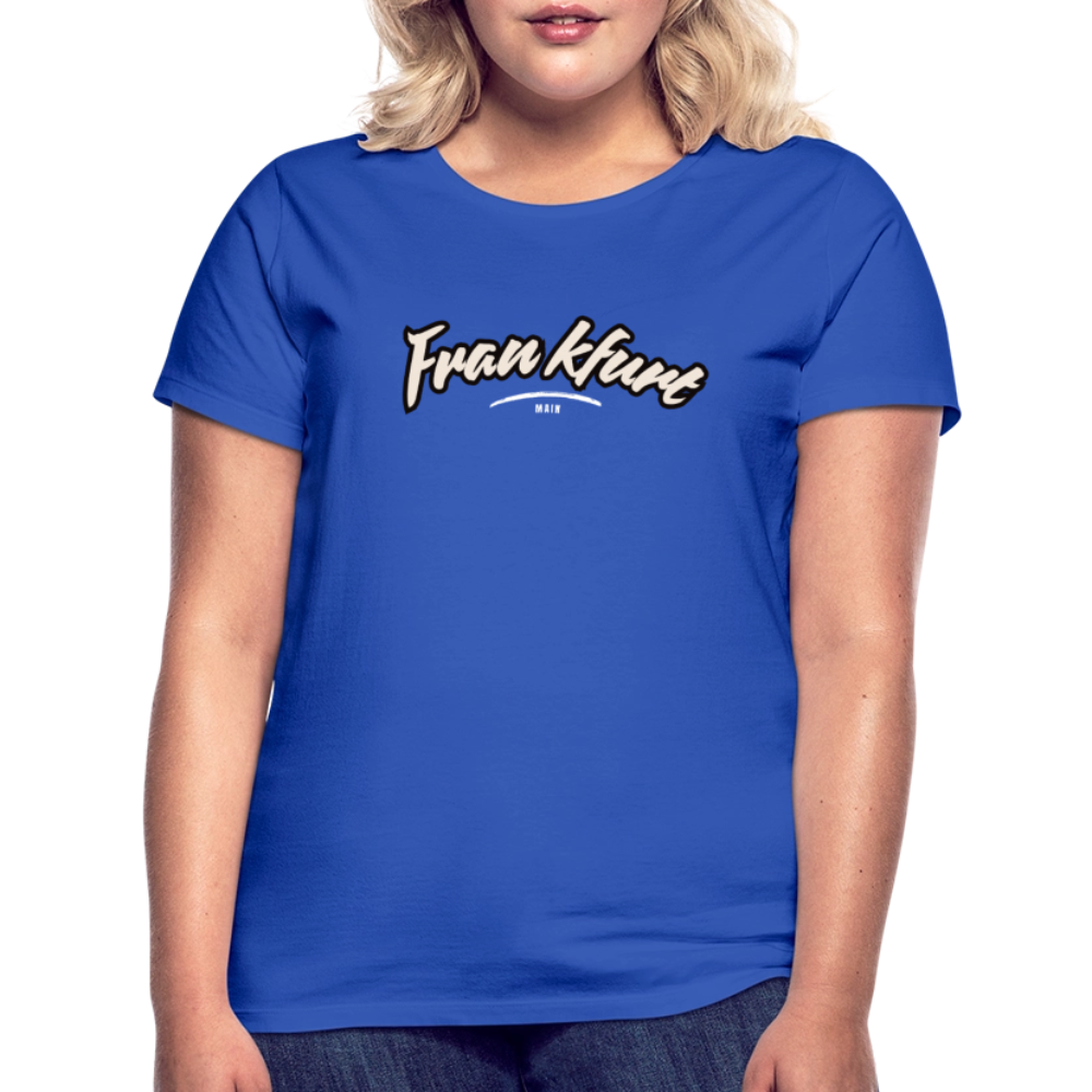 T-Shirt Ladies Frankfurt (Main) "Graffiti Tag White" - Royalblau
