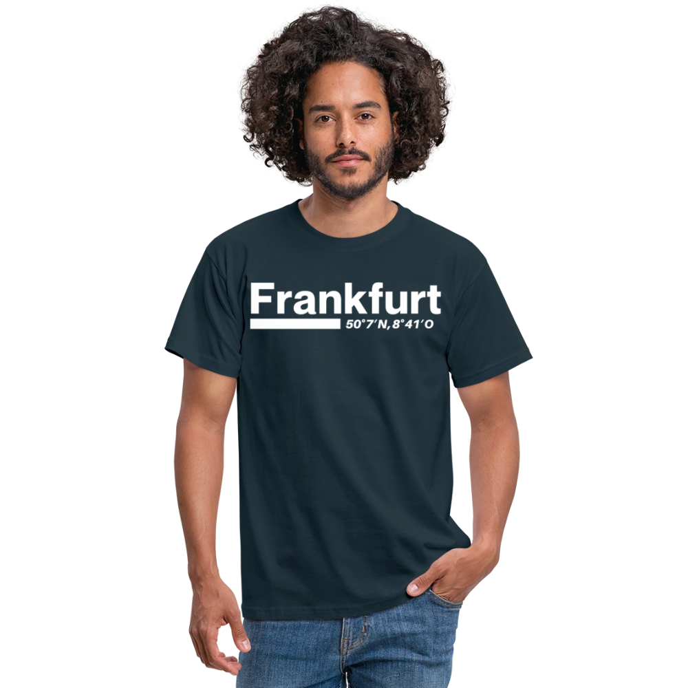 T-Shirt Frankfurt (Main) "Bold GPS White" - Navy