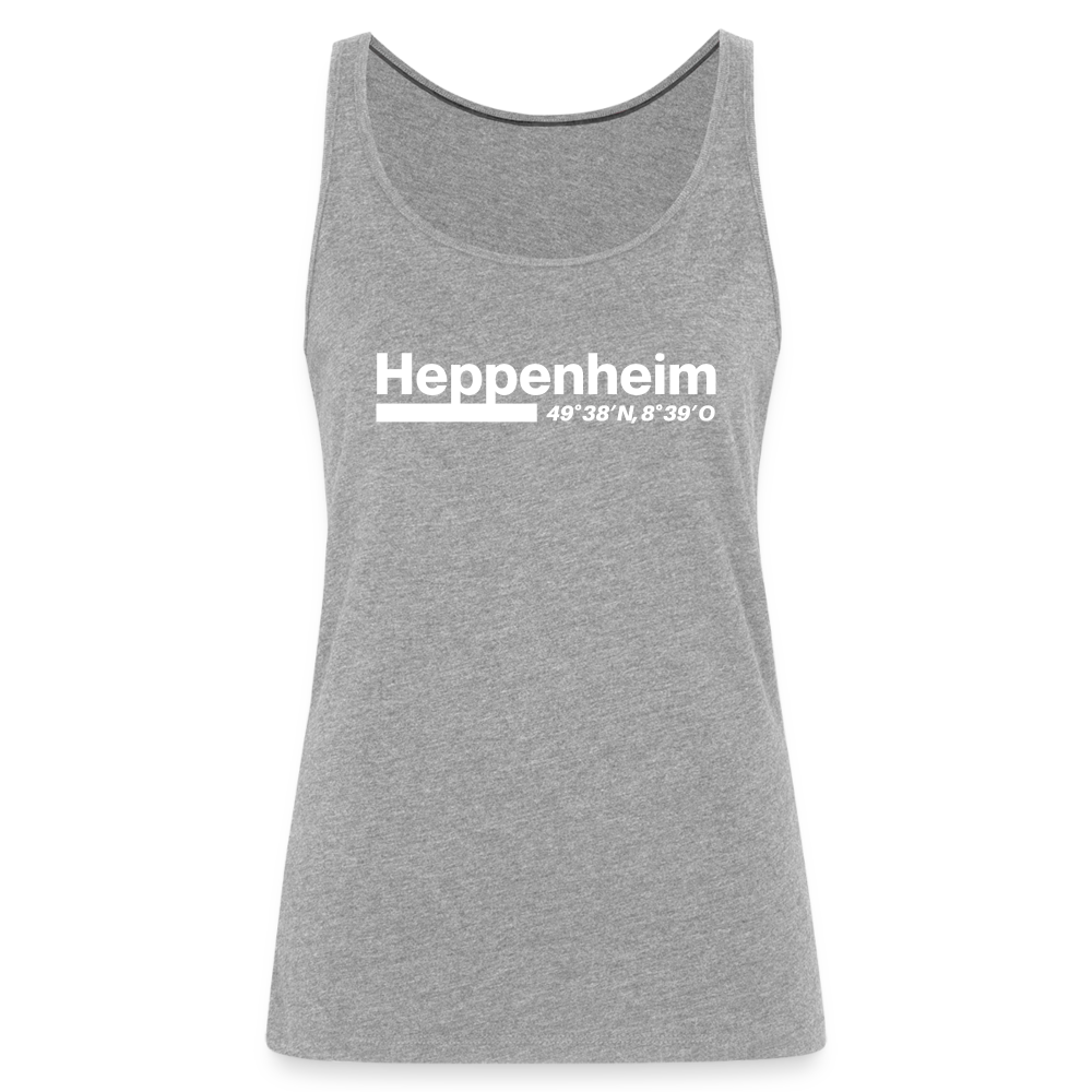 Tanktop Ladies Heppenheim "Bold GPS White" - Grau meliert