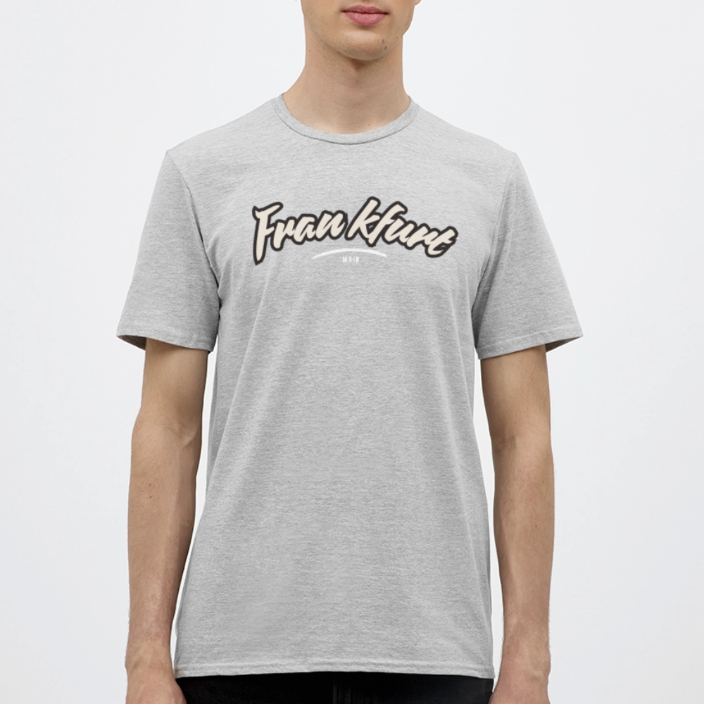 T-Shirt Frankfurt (Main) "Graffiti Tag White" - Grau meliert
