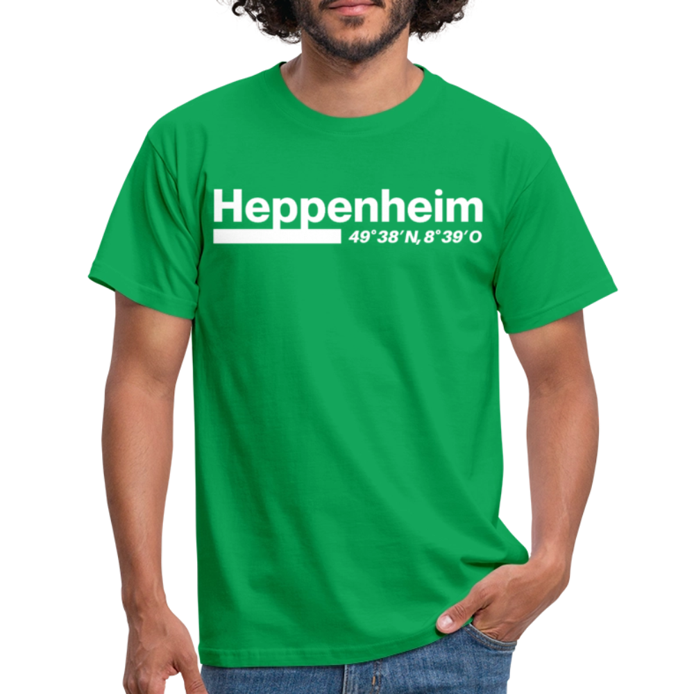 T-Shirt Heppenheim "Bold GPS White" - Kelly Green
